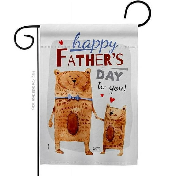 Angeleno Heritage G135479-BO Daddy Bear Family Father Day 13 x 18.5 in. Double-Sided Decorative Vertical Garden Flags for House Decoration Banner Yard Gift