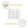 Ladies White Bra Extenders Strap Extension 3hook, 2pack