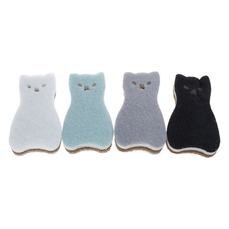 ANXPTME Pack of 4 Cat shaped Sponge Pad Absorbent and Lasts Long and Gentle