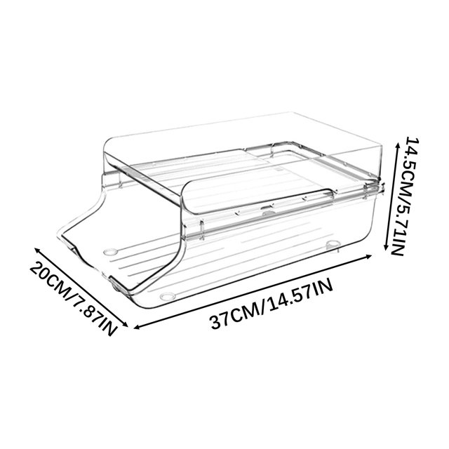Refrigerator Organizer Bins Can Dispenser Storage Organizer Bins 2-Layer Automatic Rolling Beverage Soda Can Storage Box for Fridge Beverage Organizer for Beer Soda Organizer