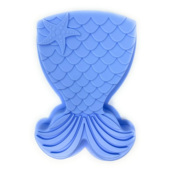 Mermaid Cake Pan Features Silicone Mermaid Tail with Seashell: Colors May Vary