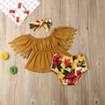 thumbnail image 2 of xiaxaixu T-Shirt pour Filles 0-5 Ans + Shorts à Imprimé + Grande Tête, 2 of 7