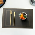thumbnail image 5 of European Style Pvc Western Placemat Black， Kitchen Placemats Heat Place Mats Washable Pvc Table Mats Woven Vinyl Plastic Placemats for Dining Table Non Slip Stain Kitchen Table Placemats, 5 of 7