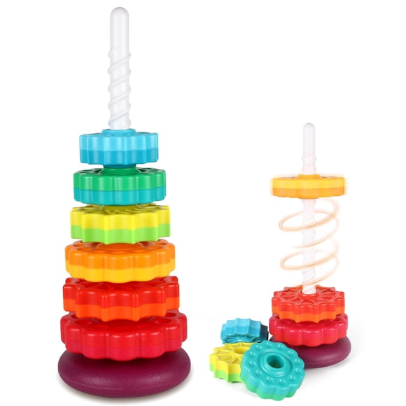 Juguete giratorio JUXUE Rainbow apilable para niños de 1 a 3 años