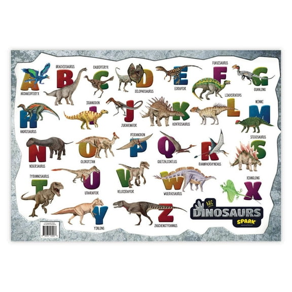 The Spark Innovations ABC Dinosaur Framed Poster