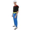 thumbnail image 2 of HPO Adult Men's Sailor Man Captain 4 piece Costume | Black and Blue Cosplay Costume, 2 of 2