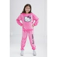 thumbnail image 2 of Hello Kitty Velour Drop Shoulder Sweatshirt and Jogger Pants Outfit Set Toddler to Big Kid, 2 of 5