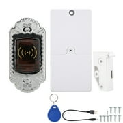 TM Card Safety iButton Cabinet Sauna Locker Room Lock Security(Silver Button Induction lock)