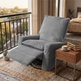 thumbnail image 6 of GASEE Baby Upholstered Glider Recliner Rocking Chair 360° Swivel for Nursery and Living Room – Corduroy Blue, 6 of 10