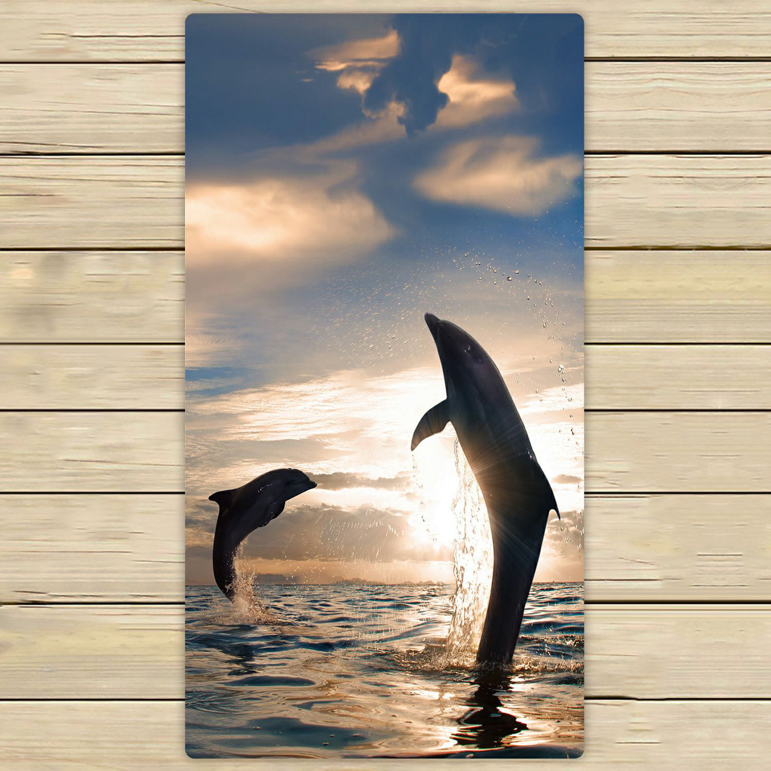 Personalized Twister Dolphins Beach Towel Kaufman Sales 106062 30" x 60" 