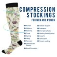 thumbnail image 2 of FORMRS Womens Knee High Socks Casual Long Thick Travel Daily Wear, 1 Pair, Purple Birds Teapots, 2 of 6