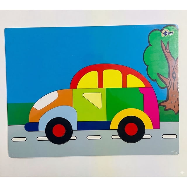 Rompecabezas De Madera Puzzled De Carrito Didácticos 10 Pzas 29 X 22 Wuundentoy