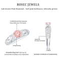 thumbnail image 5 of Rosec Jewels Certified Lab Grown Pink White Diamond Engagement Ring - Vintage Style Ring (1 Carat, Fancy Pink Color VVS Clarity), 14K White Gold, US 12.00, 5 of 8