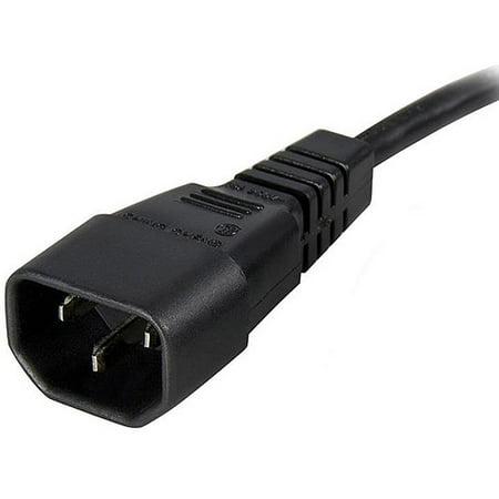 StarTech Standard Computer Power Cord Extension, C14 to C13, 2'