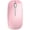 Pink, variant on Bluetooth Mouse,Rechargeable Wireless Mouse for MacBook Pro/MacBook Air/Laptop/PC/Mac/iPad pro/Computer,Bluetooth 5.2 + 3.0 +2.4G USB Receiver