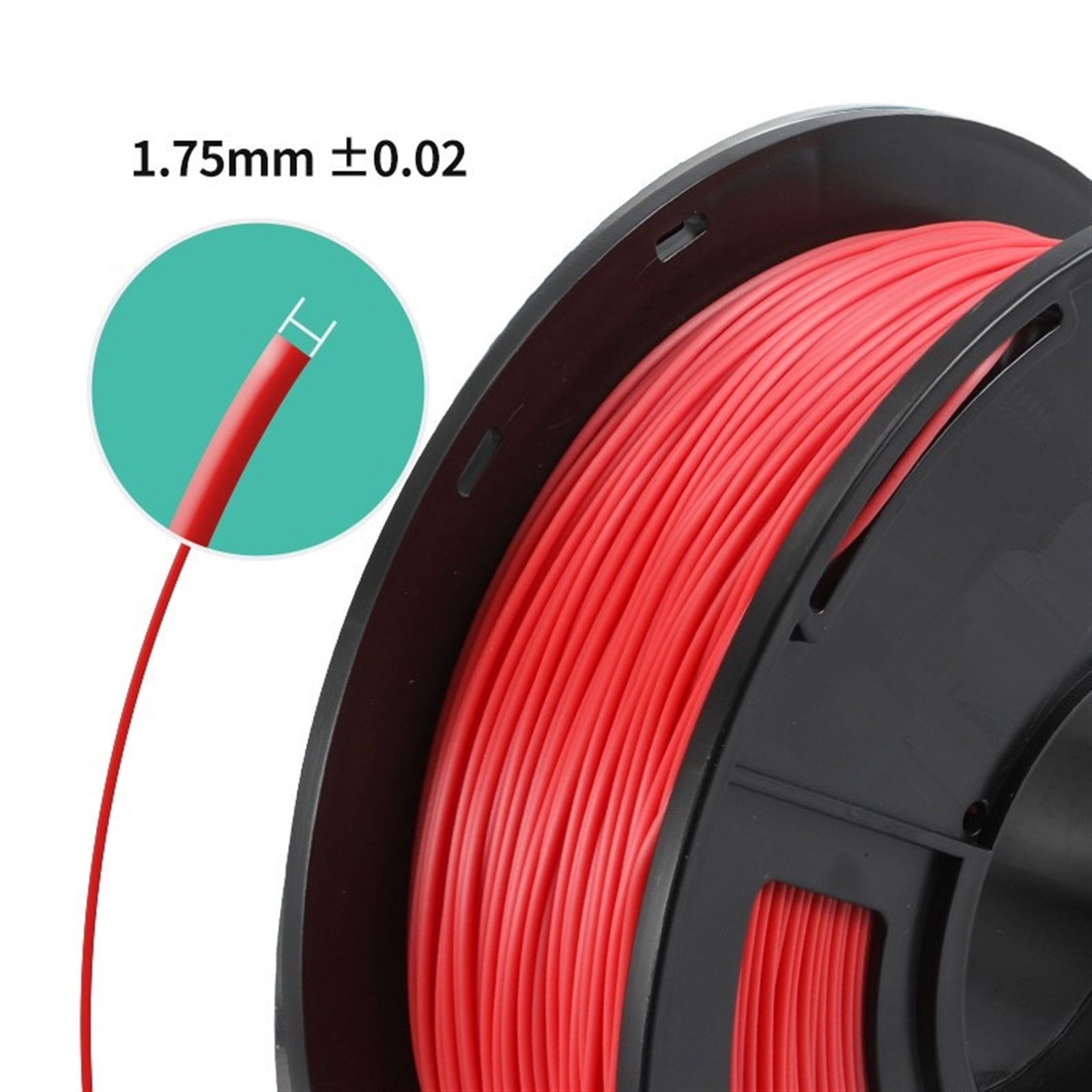 3D Printer Filament, Red PLA 1KG Spool Dimensional Accuracy +/- 0.02 mm, Great for 3D Printing