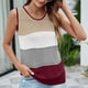 thumbnail image 1 of Chaleco de punto para mujer de verano,Camisa de punto de bloque de color para mujer, jersey de bloque de color, rendimiento lleno de energía, 1 of 6