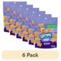 (6 pack) Get'ems from Gerber Pizza Space Crackers, Kids Snack Made with Real Veggies & Fruits, Iron & Vitamin E 5 oz