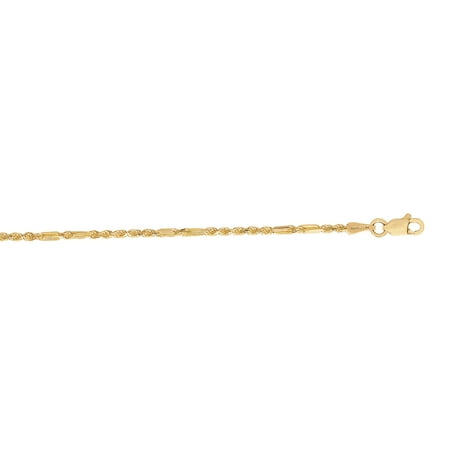 14k Solid Gold Yellow Or White Diamond-Cut 1.8mm Milano Rope Chain 16" 18" 20"