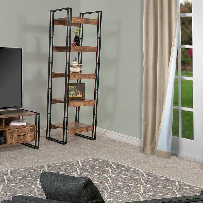 Living Essentials ULWRW0873 Urban Line Accent Shelf Rustic Wood, 70.