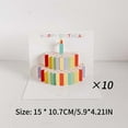 thumbnail image 5 of 10Pieces Beautiful 3D Birthday Card Birthday Party Supplies Unique Rainbow Greeting Card Paper Texture for Children, 5 of 10