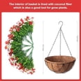 thumbnail image 2 of Artificial Silk Flowers Hanging Baskets Outdoors Indoors,Daisy with Eucalyptus Leaves Arrangement for Garden Yard Spring Summer Decor,Faux Green Plant in Metal Coconut Lining Flowerpot(Red and White), 2 of 7