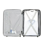 Protege Vacationer 28-inch Checked Expandable Hardside Luggage With 360-Spinner Wheels and Divider Pockets, Navy Cove