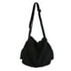 thumbnail image 5 of Bolso de lona unisex Sunnimix Bolso de mensajero gran capacidad Estilo retro negro, 5 of 8