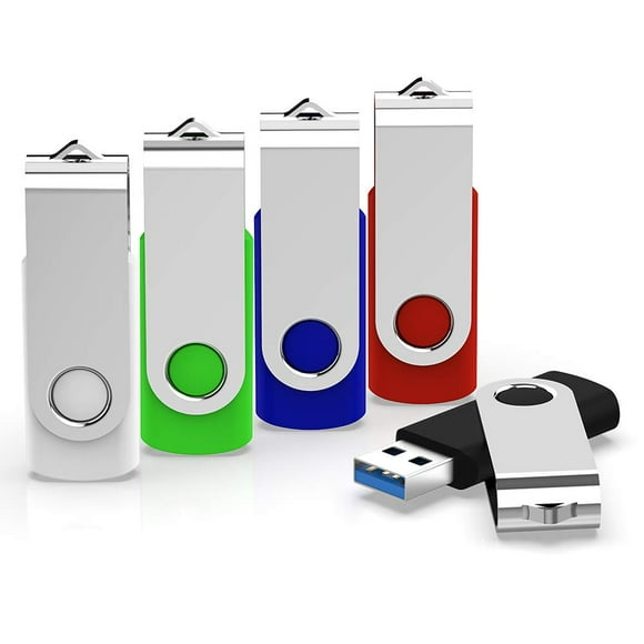 Clé USB 3.0, Clé USB 64 Go KEXIN Lot de 5 Clé USB, 5 Couleurs (Noir, Bleu, Vert, Blanc, Rouge)