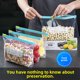 thumbnail image 1 of Bolsa sellada para almacenamiento de alimentos en el refrigerador, bolsa especial para mantener la frescura, bolsa de alimentos con cierre deslizante y cierre hermético, bolsa de almacenamiento, 1 of 2
