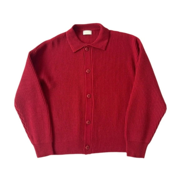 Suéter tipo cárdigan para hombre con botones hacia abajo para otoño e invierno, suéter corto de punto tipo cárdigan SG