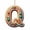 Q, variant on Daveitl Personalized DIY Acrylic Christmas Letter Ornament, Gingerbread‑Style Alphabet Hanging Pendant for Xmas Tree Home Decor, 1 Piece, 3.15 Inch