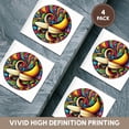 thumbnail image 6 of 3drose, Colorful Pop Art of a Banana, Set of 4 Ceramic Tile Coasters, 6 of 7