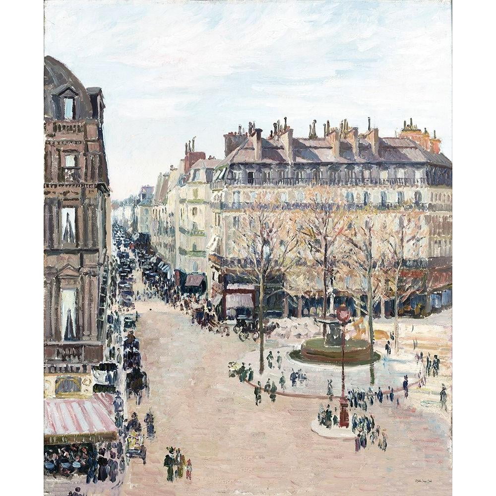 Stellar Design Studio 12x14 Black Modern Framed Museum Art Print Titled - La Rue Saint Honore