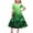 Dark Blue, variant on CYRBOKO Girls Dresses for St. Patrick's Day, A-line Casual Holiday Collared Short Sleeve Dresses Orange Size 7-8 T