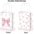 thumbnail image 6 of 12 Pack Pink Bow Bags, Pink Bow Gift Bags with Handles, Coquette Pink Bow Goodie Bags Pink Bow Party Favor Bags, Pink Bow Paper Treat Candy Snack Bags for Girls Birthday Baby Shower Wedding, 6 of 7