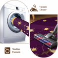thumbnail image 6 of Star Moon Area Rugs 3x5 ft Retro Gorgeous Gold Polka Dots Stars Moon Purple Washable Rug Non Slip Indoor Carpet Absorbent Floor Mat for Living Room Bedroom Dining Room, 6 of 9