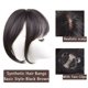 thumbnail image 3 of 2 piezas de pelucas europeas y americanas, flequillo corto de estilo francés en 3D para mujer, cabello falso superior, flequillo falso hinchado natural, 3 of 5