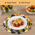 thumbnail image 4 of Yellow Grey Abstract Round 13 Inch Placemats Set of 2, Modern Geometric Ombre Artwork HeatResistant Non Slip Place Mats for Dining Table, Wipeable Braided Kitchen Table Mats for Housewarming, 4 of 9