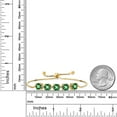 thumbnail image 3 of 18K Yellow Gold Plated Silver Rainforest Topaz and White Lab Grown Diamond Tennis Bracelet for Women (5.06 Cttw, Cushion Checkerboard 6MM, Gemstone Birthstone, Fully Adjustable up to 9 inch), 3 of 4