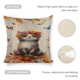 thumbnail image 4 of Cute cat flowers butterflieslinen toss pillowcase decoration pillowcase gifting preferred 18x18 inch cushion cover sofa pillowcase sofa bedroom living room car, 4 of 8