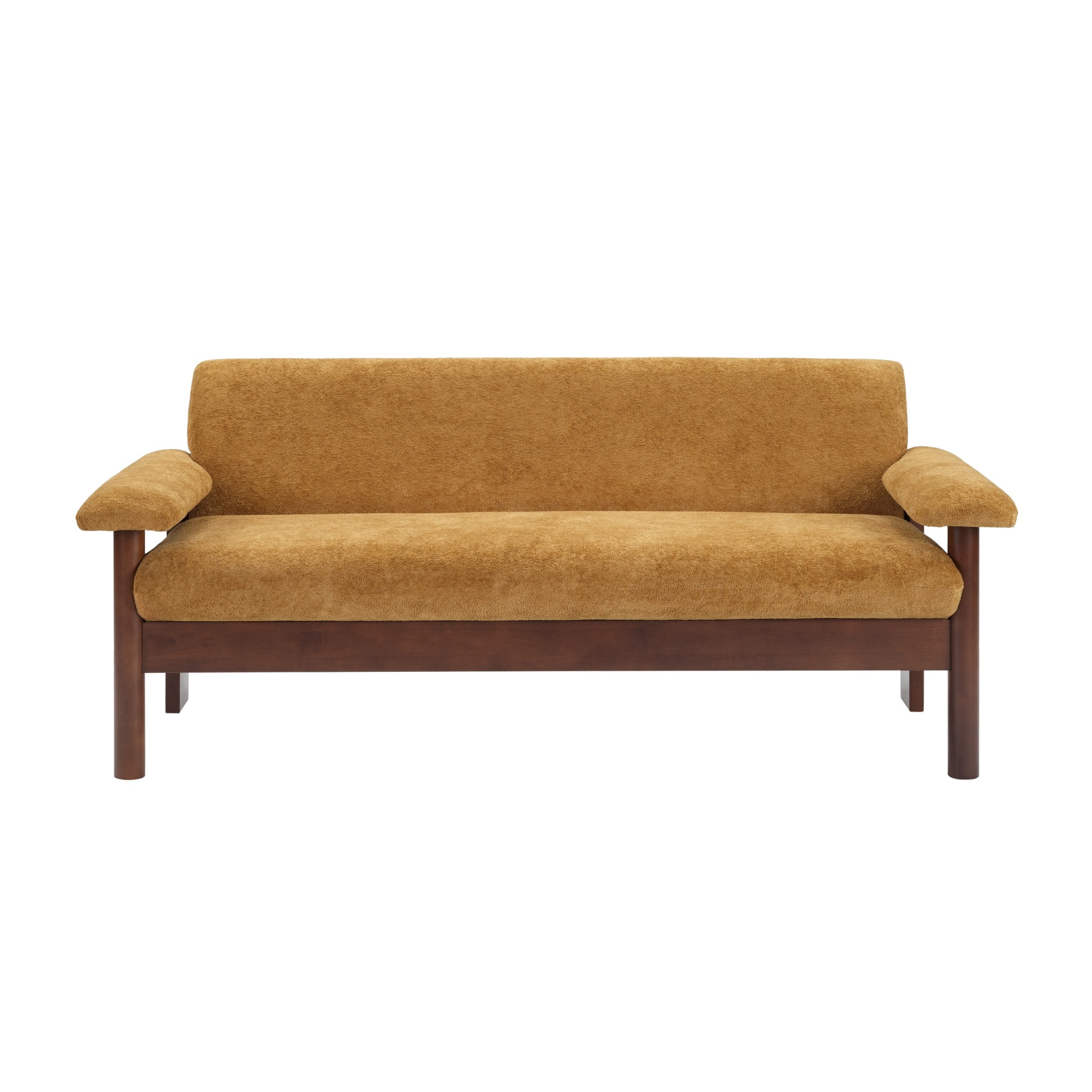 Christopher Knight Home 70" Modern Sofa, Chenille Upholstered Couch with Pillow Top Arms, Yellow
