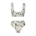 thumbnail image 5 of Daiia Frog and Forest Plants Women's Bikini Set Two Piece Swimsuit High Waisted Bikini Adjustable Straps Bikini Perfect for Beach, Pool, and Summer Vacation-XX-Large, 5 of 9