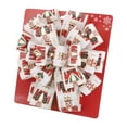 thumbnail image 5 of LaRibbons 13" Christmas Nutcracker Tree Topper Bow and 2.5" Wired Ribbon, White/Multi, 5 of 8
