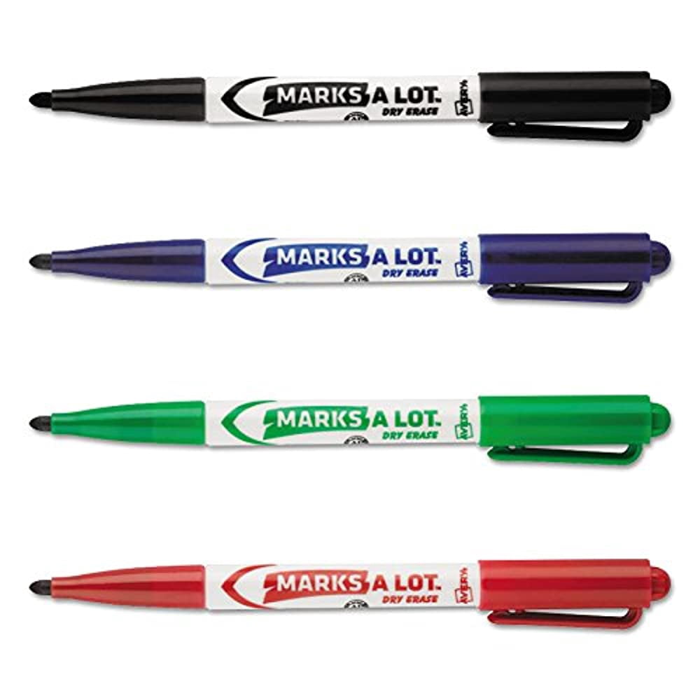 Avery 29860 MARK A LOT Pen-Style Dry Erase Markers, Bullet Tip, Assorted (Set of 24)
