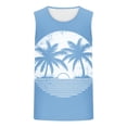 thumbnail image 3 of Eltusu Men's Tank Tops, Crew Neck Beach Pullover Sleeveless Graphic Tee Light Blue Size S, 3 of 4