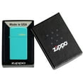 thumbnail image 7 of Zippo Slim Flat Turquoise Zippo Logo Pocket Lighter, 7 of 7