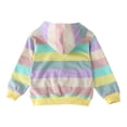 thumbnail image 3 of 1-7T Girls and Toddlers' Rainbow Zipper Hoodie Sweatshirt Jacket Top, 3 of 9