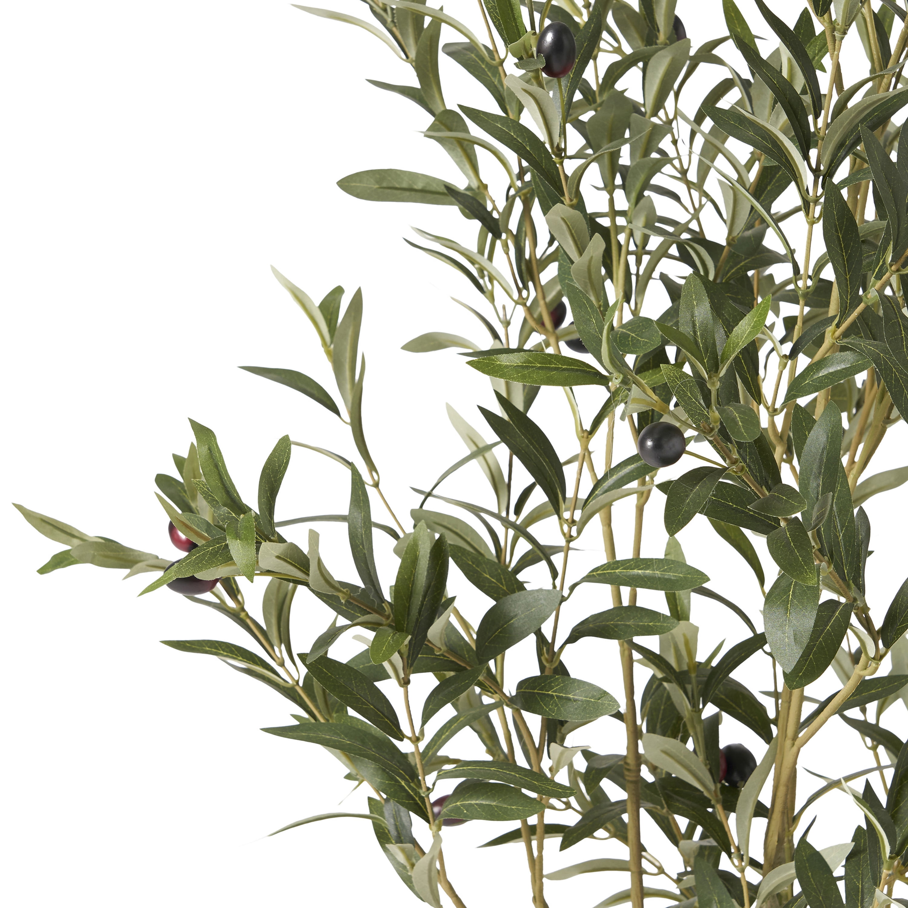 Euroco 3.9FT Artificial Olive Tree, 47" Tall Fake Potted Olive Silk Tree with Pot & Natural Trunk for Home Office Living Room Decor Indoor