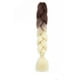 thumbnail image 1 of Nvzi Extensiones de cabello para trenzar para mujer, 6 paquetes de 100 g/paquete, 60 cm (24 pulgadas), cabello sintético resistente al calor para trenzas de ganchillo, de castaño a rubio., 1 of 2